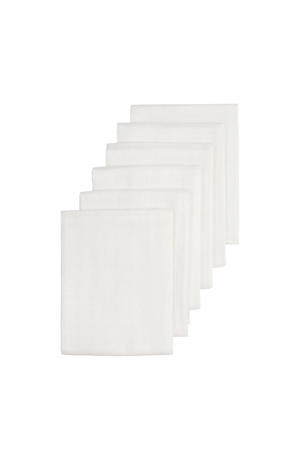 hydrofiele doek 70x70 cm wit (set van 6)