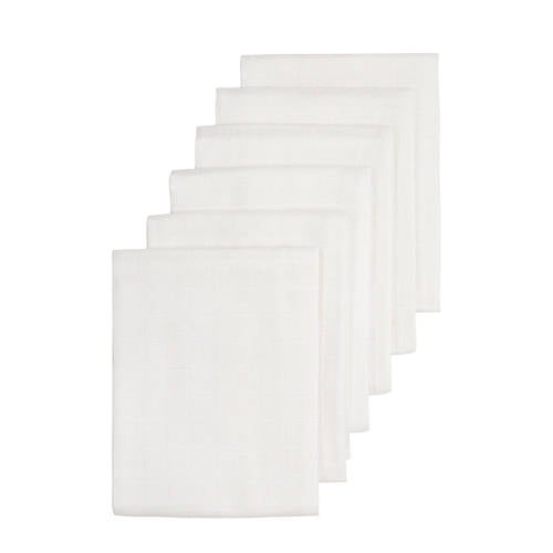 Meyco hydrofiele doek 70x70 cm wit - set van 6 afbeelding