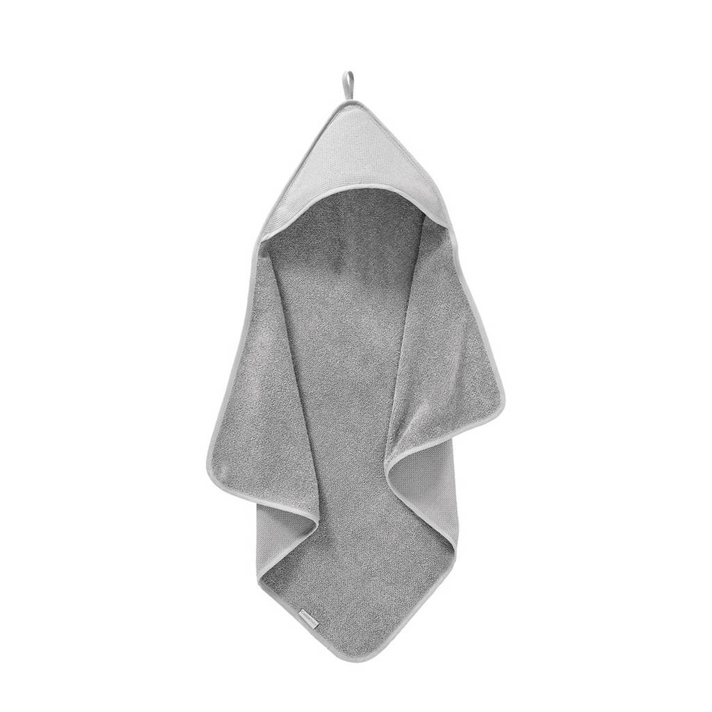 Cottonbaby badcape diamantwafel 75 x 75 cm grijs, Grijs