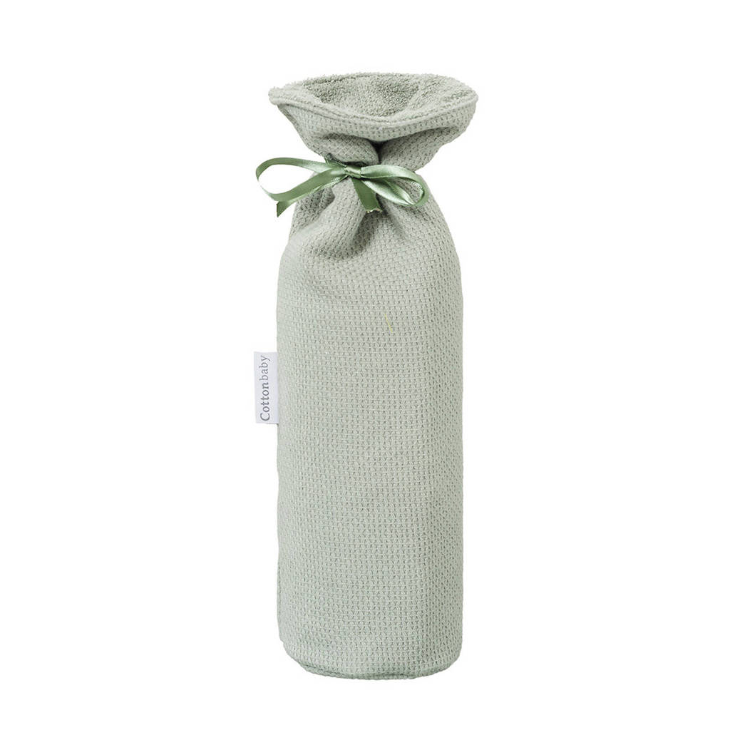 Cottonbaby kruikenzak diamantwafel 13 x 33 cm oudgroen, Oudgroen