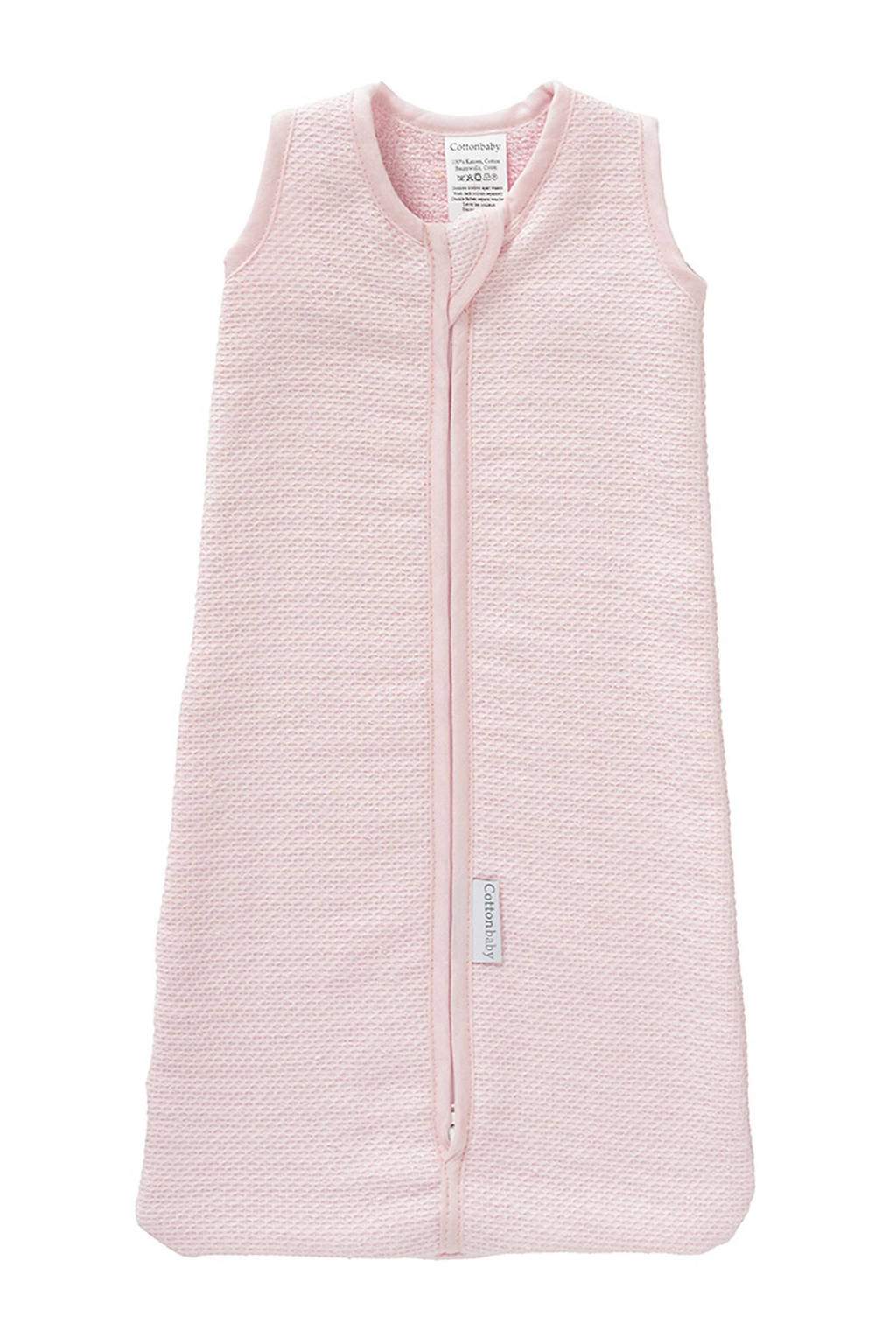 Cottonbaby Wafel baby slaapzak zomer 50 cm roze, Roze