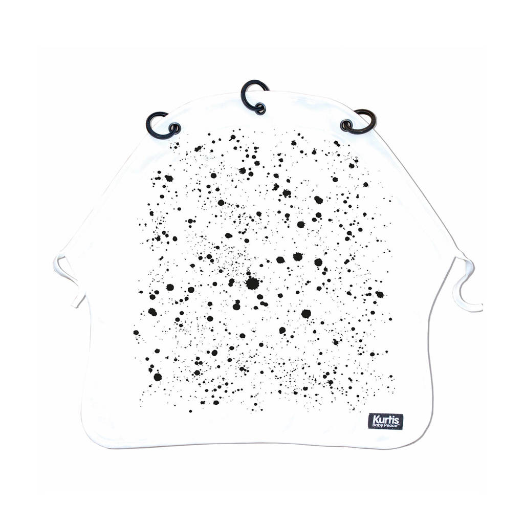 Kurtis beschermdoek Splash zwart, Wit/zwart
