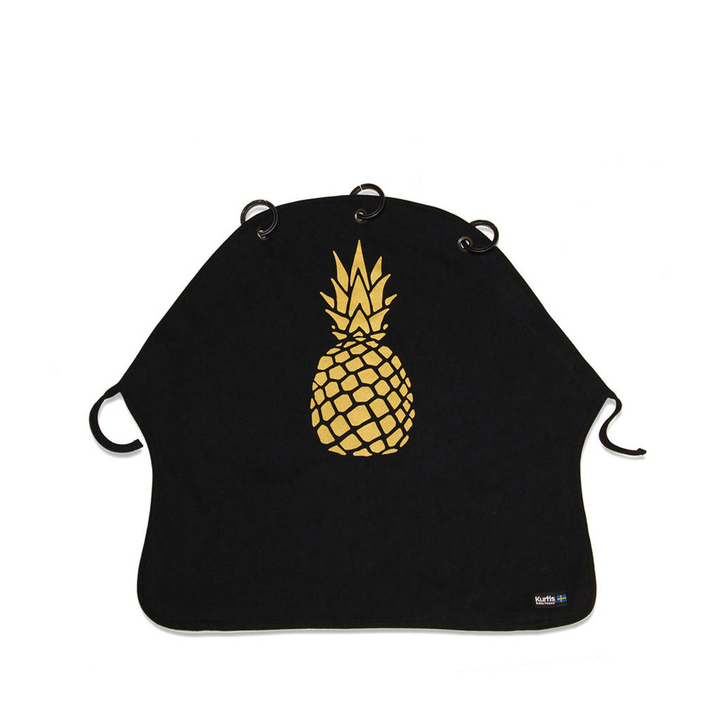 Kurtis beschermdoek Pineapple, Zwart/goud