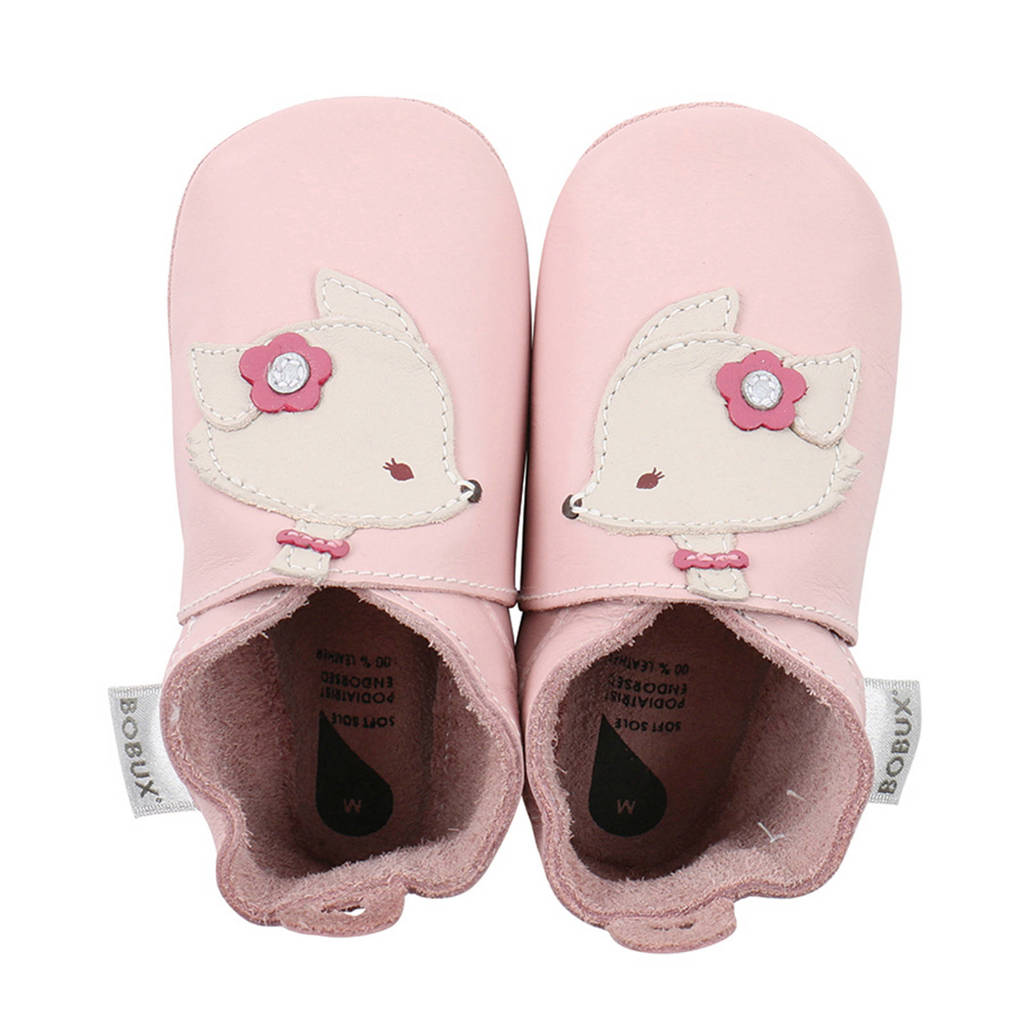 Bobux leren baby slofjes lichtroze, Lichtroze