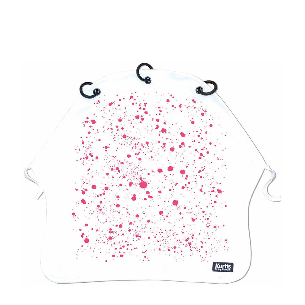 Kurtis beschermdoek Splash roze, Wit/roze