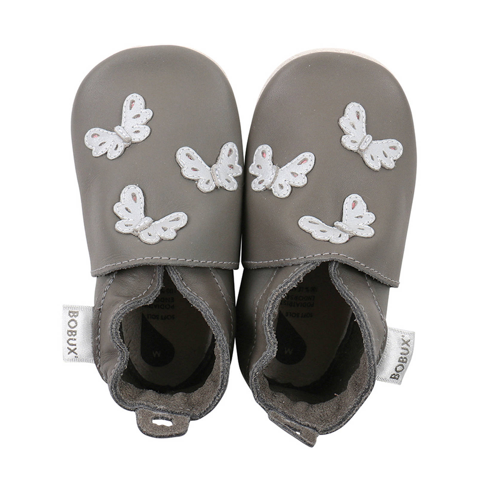 Bobux babyslofjes Grey butterflies Maat: L (138 cm)