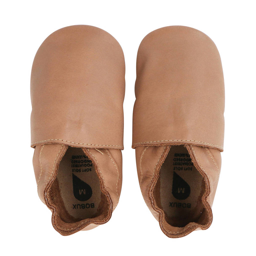 Bobux leren baby slofjes cognac, Cognac