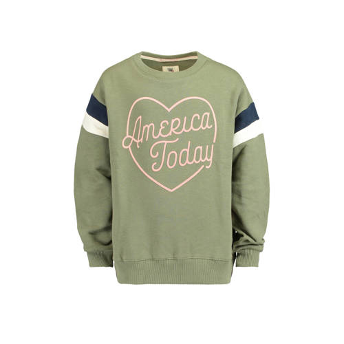 America Today Junior Sweater Suze Met Logo Kaki america today junior kopen in de aanbieding America Today Junior Sweater Suze Met Logo Kaki america today junior kopen in de aanbieding
