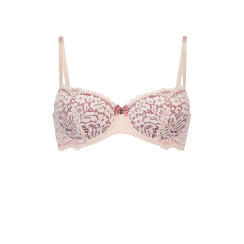 Hunkemoller Voorgevormde Beugelbh Marina Met Kant Lichtroze hunkemoller kopen in de aanbieding