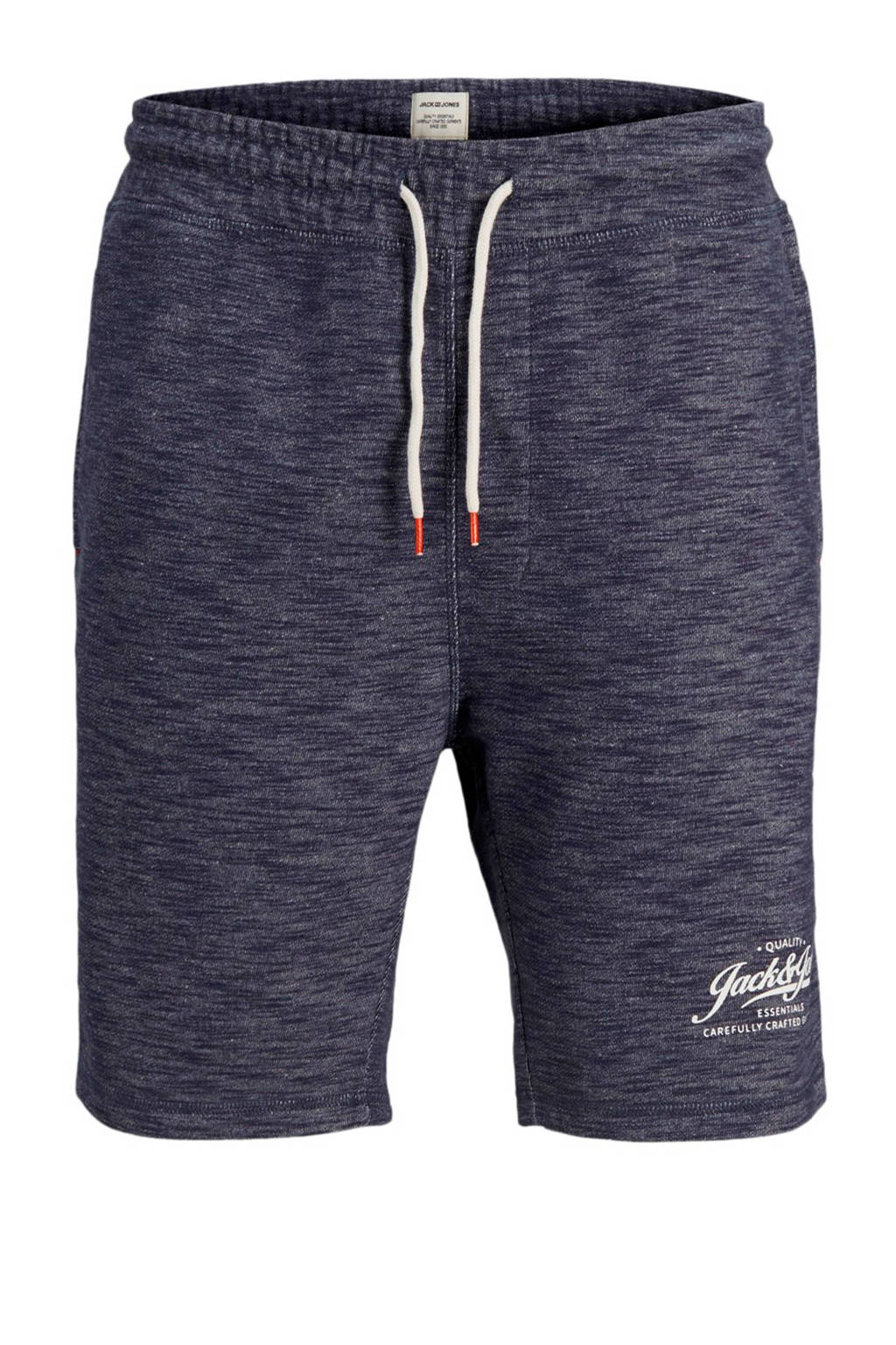 Jack & Jones Junior sweatshort Melange blauw, Donkerblauw