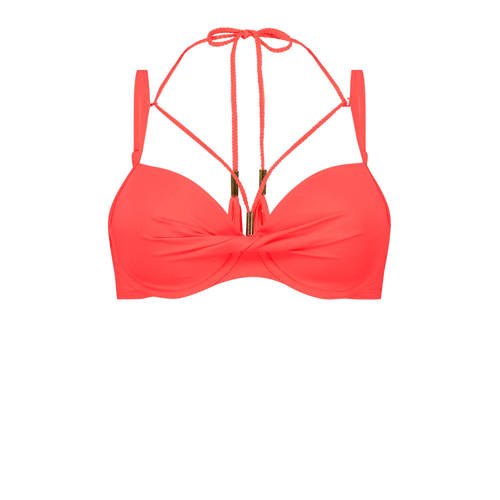 Hunkemoller Mix Match Voorgevormde Beugel Bikinitop Afia Oranje hunkemoller kopen in de aanbieding