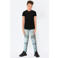 Coolcat T-shirt met ribbels zwart