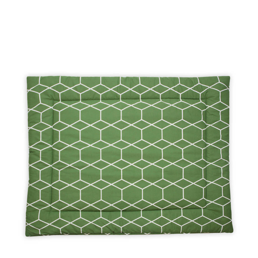 Briljant Baby boxkleed 80x100 cm grid forrest, Groen
