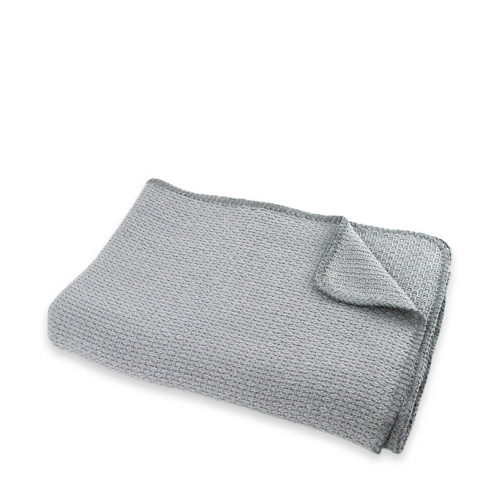 Briljant Baby ledikantdeken pique zomer 100x150 cm mid grey, Grijs