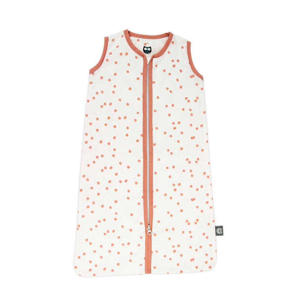 Briljant Baby baby slaapzak zomer spots grey pink, Wit/roze