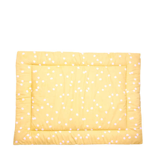 Briljant Baby Boxkleed Spots Ochre 80X100 briljant baby kopen in de aanbieding
