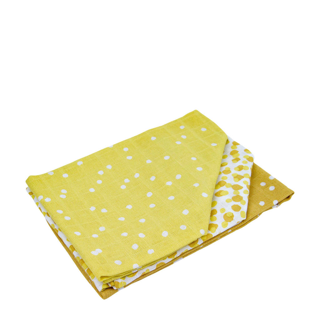 Briljant Baby hydrofiel luier 3x spots ochre