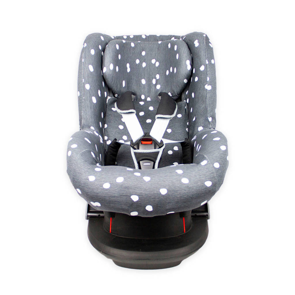 Briljant Baby autostoelhoes 1+ rugsteun spots iron met interlock, Grijs
