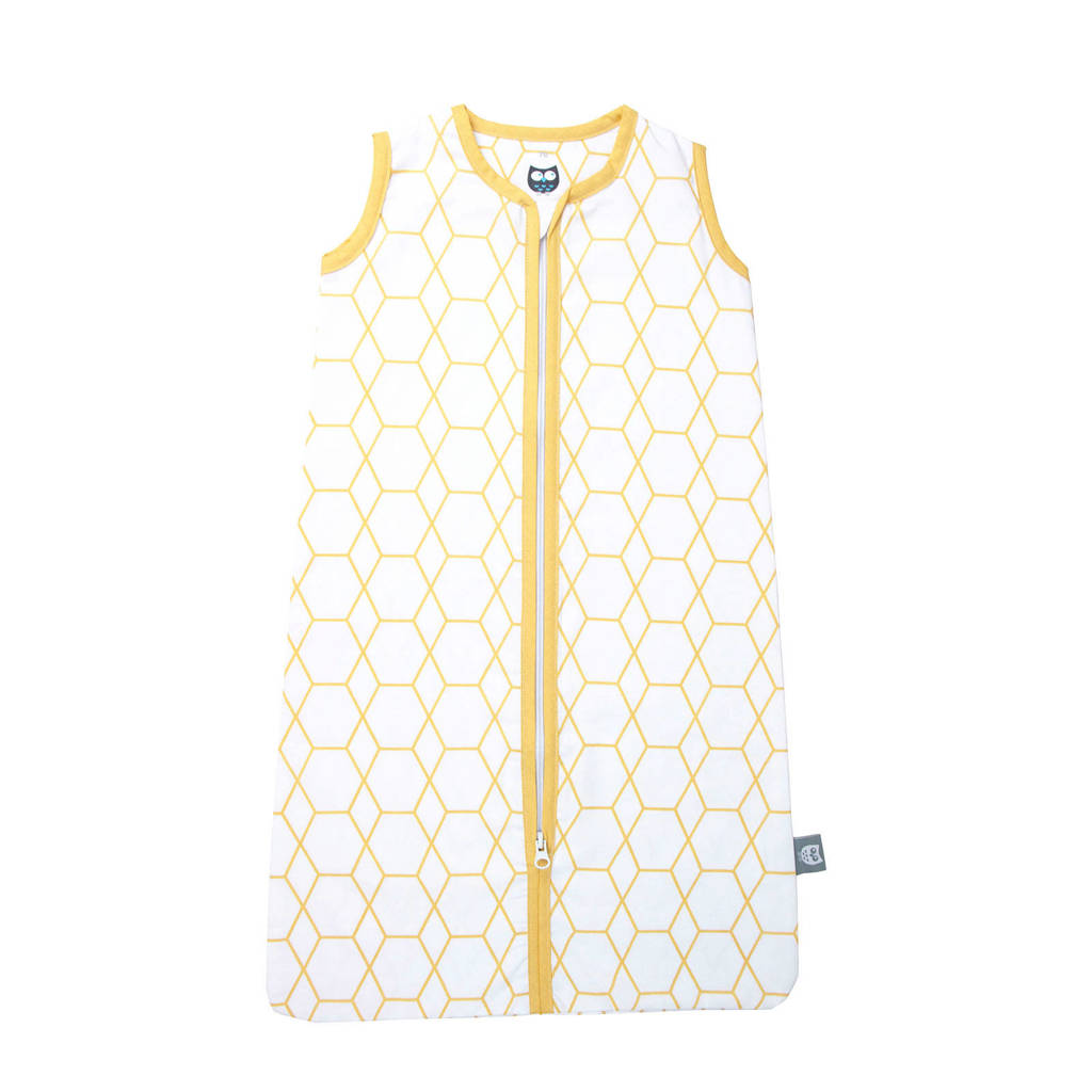 Briljant Baby baby slaapzak zomer grid wit oker, Wit/geel