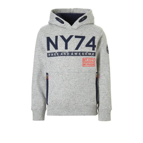 Ca Here There Hoodie Met Tekst Grijs ca kopen in de aanbieding Ca Here There Hoodie Met Tekst Grijs ca kopen in de aanbieding