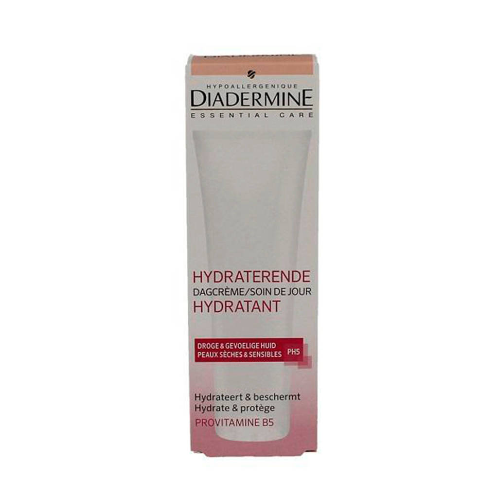 Diadermine Essential Care Hydraterende dagcrème droge en gevoelige huid tube 1 stuks