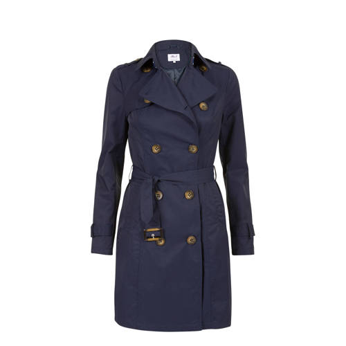Miss Etam Regulier Trenchcoat Donkerblauw miss etam kopen in de aanbieding