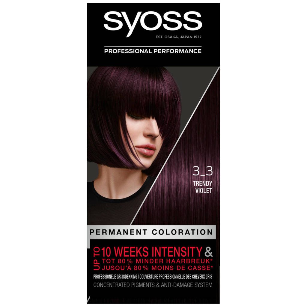 Syoss Color haarkleuring - 3-3 dark violet