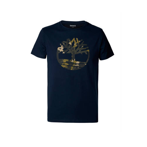 Timberland T Shirt Met Print Marine timberland kopen in de aanbieding