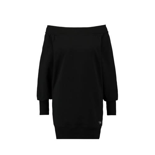 CoolCat off shoulder sweatjurk zwart CoolCat off shoulder sweatjurk zwart