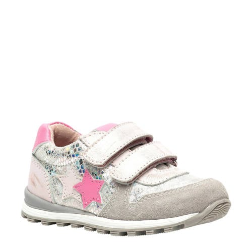 Scapino Twoday Leren Sneakers Zilverroze scapino kopen in de aanbieding