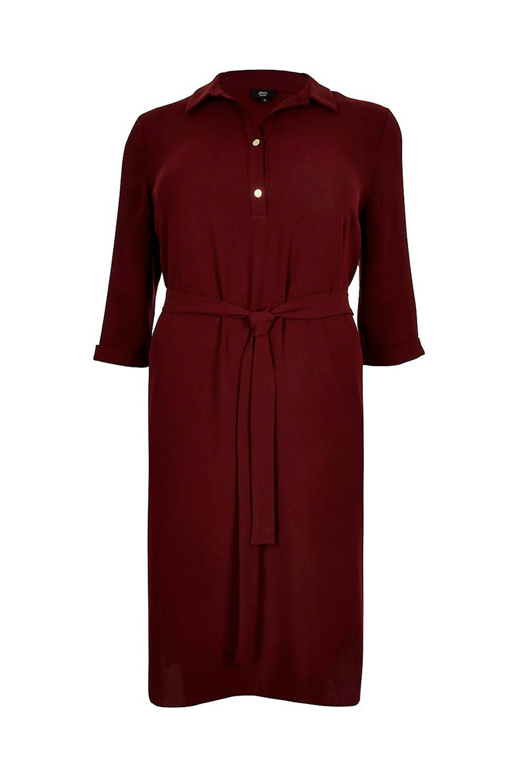 River Island Plus blousejurk met bindceintuur, Rood