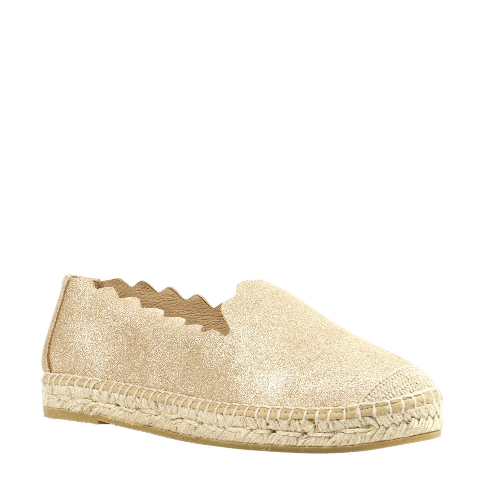 Kanna leren espadrilles goud | wehkamp
