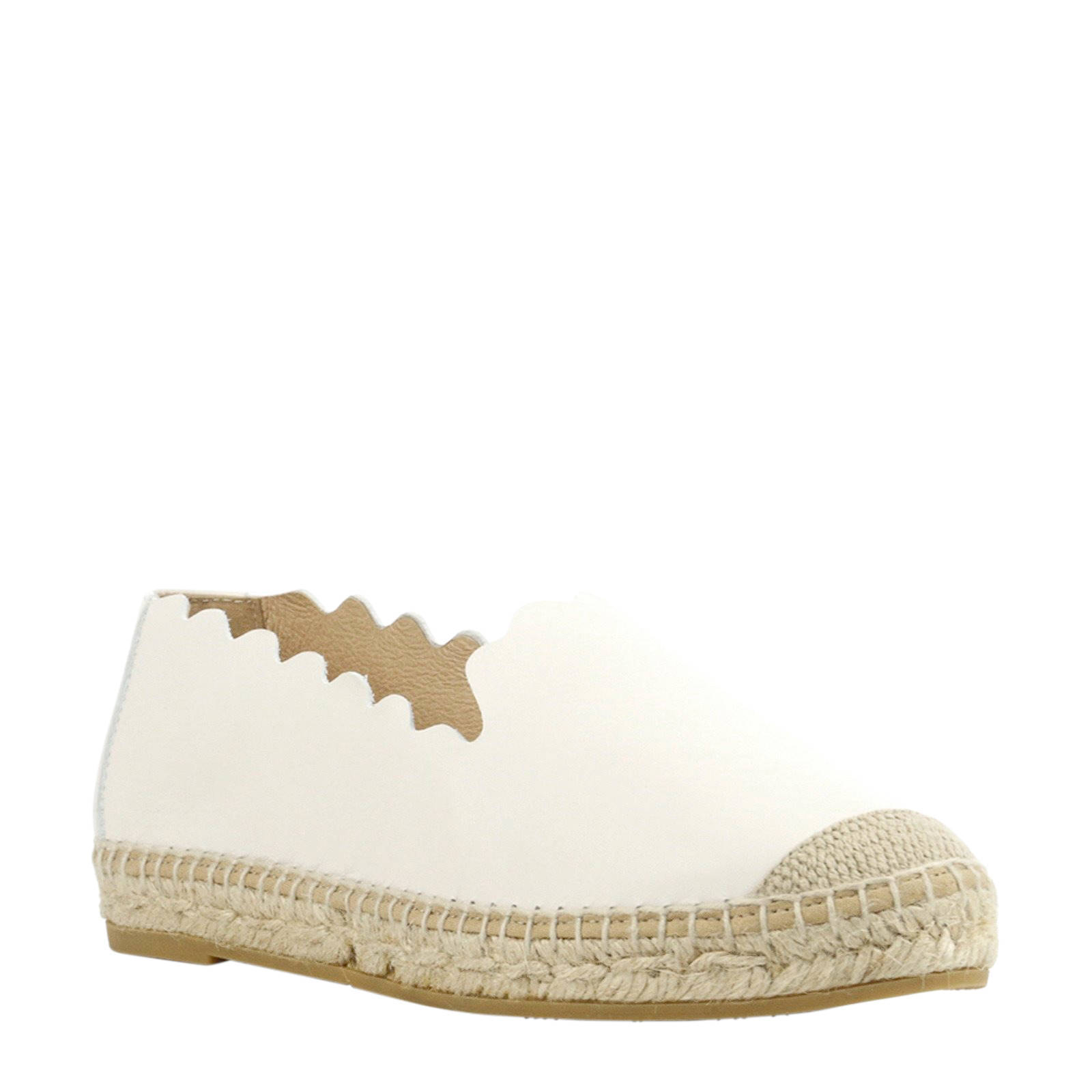 Kanna leren espadrilles wit | wehkamp