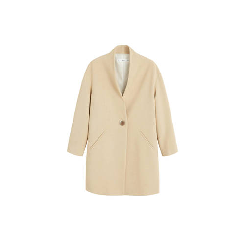 Mango Coat Beige mango kopen in de aanbieding