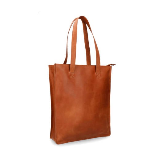 Manfield Leren Shopper Cognac manfield kopen in de aanbieding Manfield Leren Shopper Cognac manfield kopen in de aanbieding