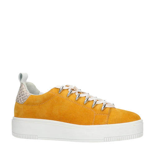 Manfield Suede Sneakers Okergeel manfield kopen in de aanbieding Manfield Suede Sneakers Okergeel manfield kopen in de aanbieding