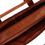 thumbnail: Manfield  17.5 inch leren laptoptas cognac