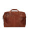 Manfield  17.5 inch leren laptoptas cognac