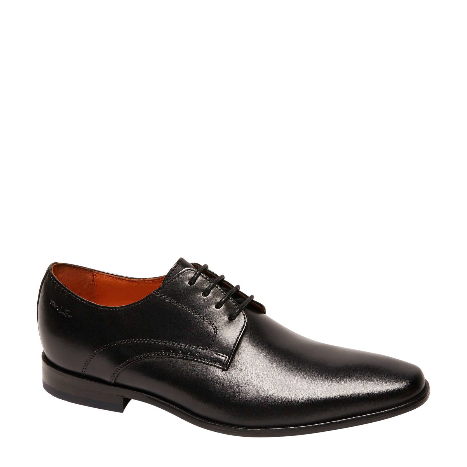 Van Lier leren veterschoenen zwart | wehkamp