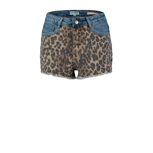 Coolcat High Waist Jeans Short Met Panterprint coolcat kopen in de aanbieding Coolcat High Waist Jeans Short Met Panterprint coolcat kopen in de aanbieding