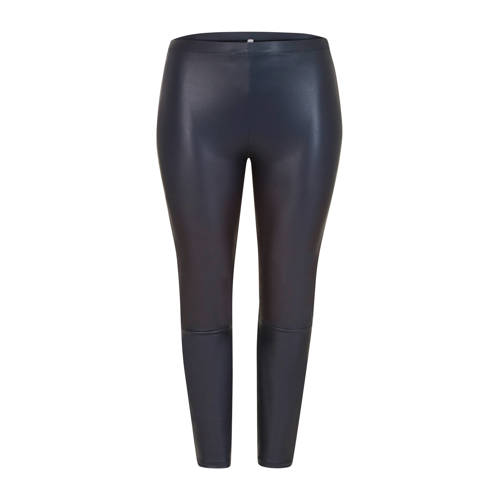 Miss Etam Plus Imitatieleren Legging Marine miss etam kopen in de aanbieding