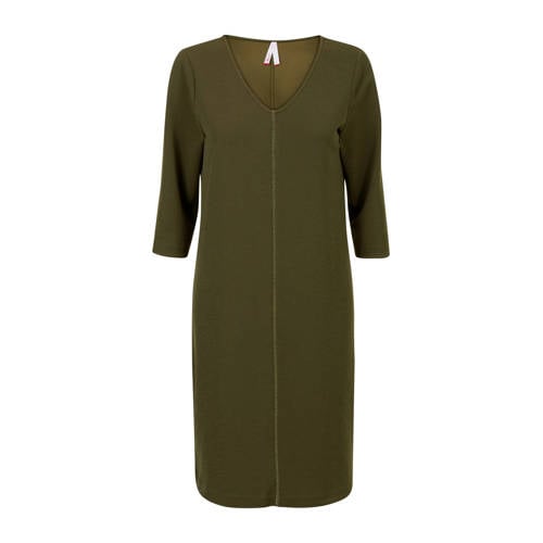 Miss Etam Regulier Jurk Donkergroen miss etam kopen in de aanbieding