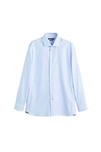 slim fit overhemd blauw