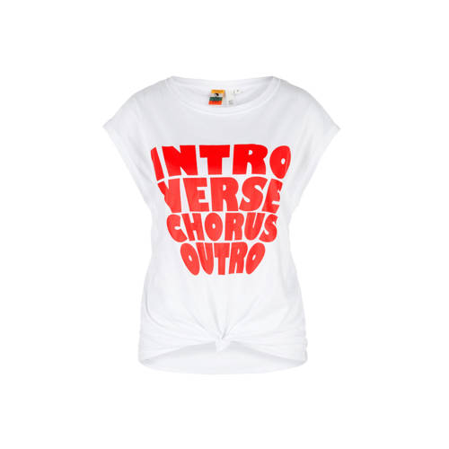 Qs Designed By T Shirt Met Tekst Opdruk Wit qs designed by kopen in de aanbieding