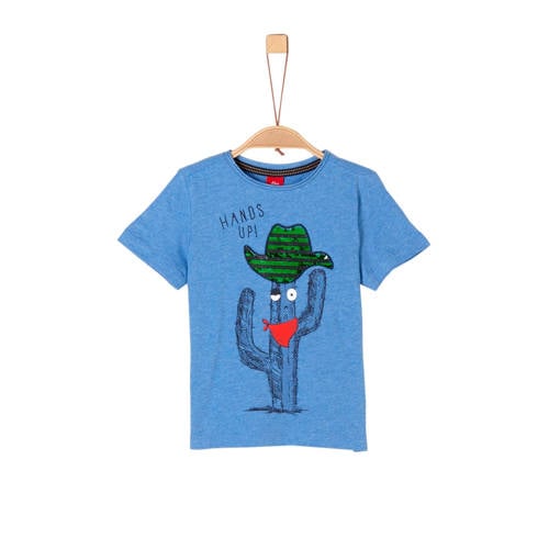 Soliver T Shirt Met Printopdruk Blauw soliver kopen in de aanbieding Soliver T Shirt Met Printopdruk Blauw soliver kopen in de aanbieding