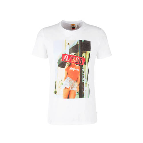 Qs Designed By T Shirt Met Printopdruk Wit qs designed by kopen in de aanbieding