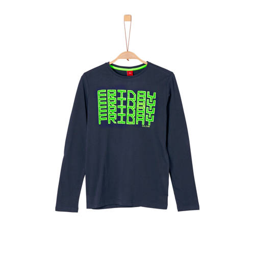 Soliver Longsleeve Met Tekstopdruk Donkerblauw soliver kopen in de aanbieding Soliver Longsleeve Met Tekstopdruk Donkerblauw soliver kopen in de aanbieding