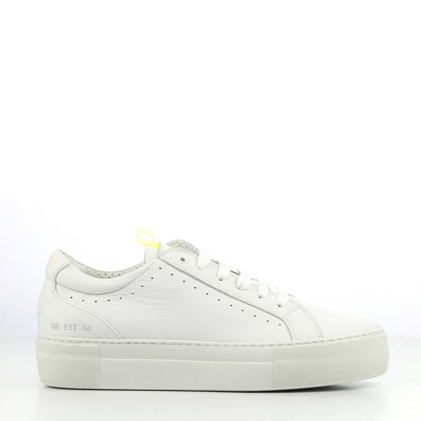 Rag Wit Leren Sneakers Red Plateau mnO80yvNw