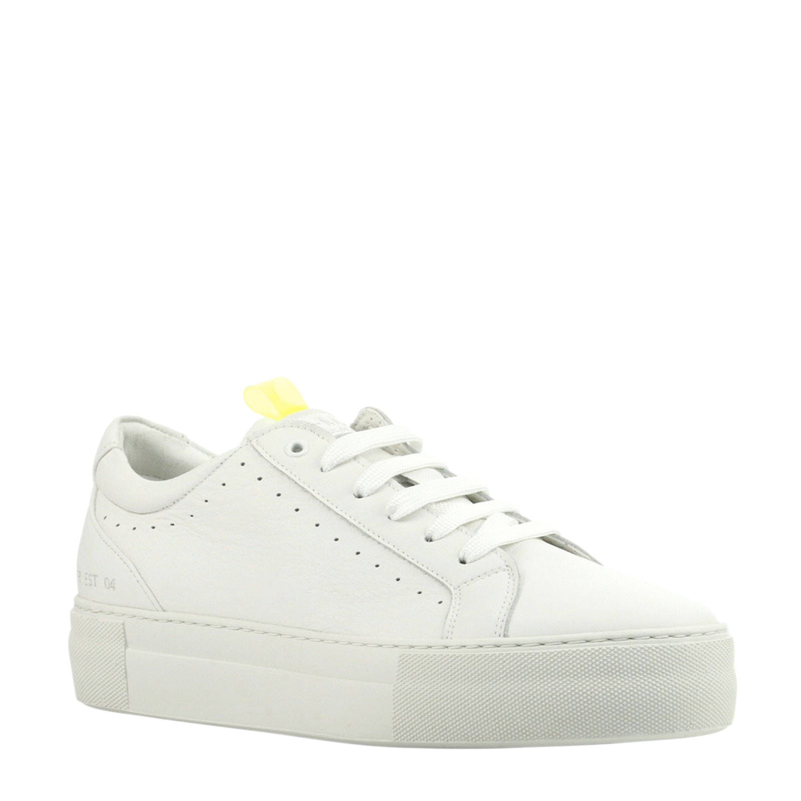 Rag Wit Leren Sneakers Red Plateau mnO80yvNw