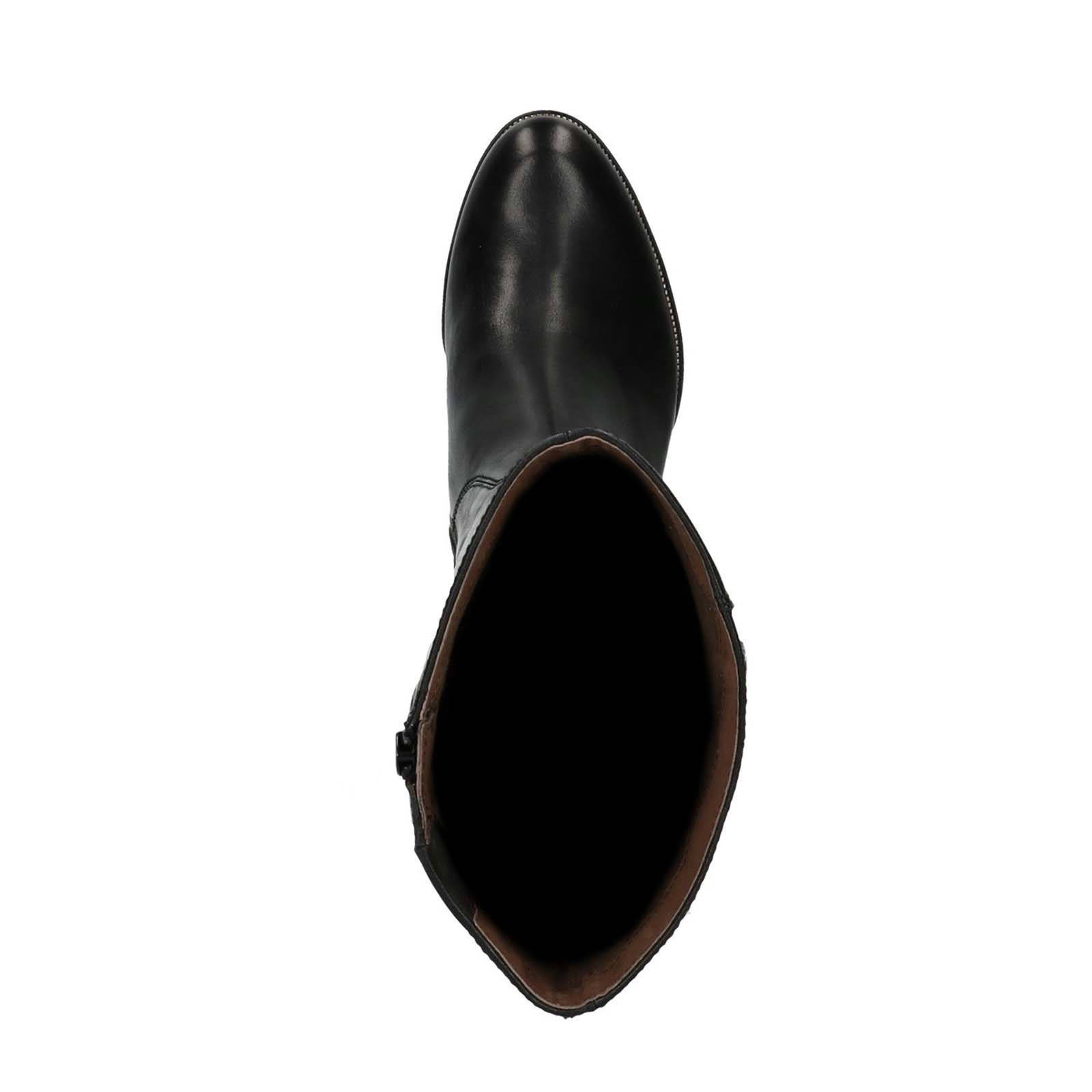 No Stress Dames Zwarte leren chelsea boots met rits - Schoenen.nl